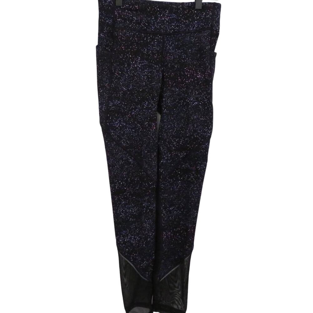 Lululemon Womens Sz 4 Crystalline Black Purple Galaxy Train Times 7/8 Legging